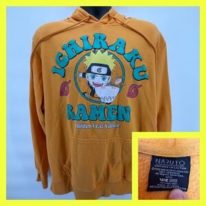 Naruto Shippuden XL Hoodie Ichiraku Ramen Shop‎ Orange Pullover Viz Media